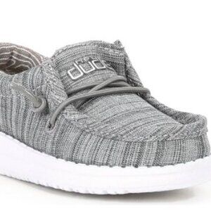 Heydude Gray Casual Shoes - Size Youth 3 / L4